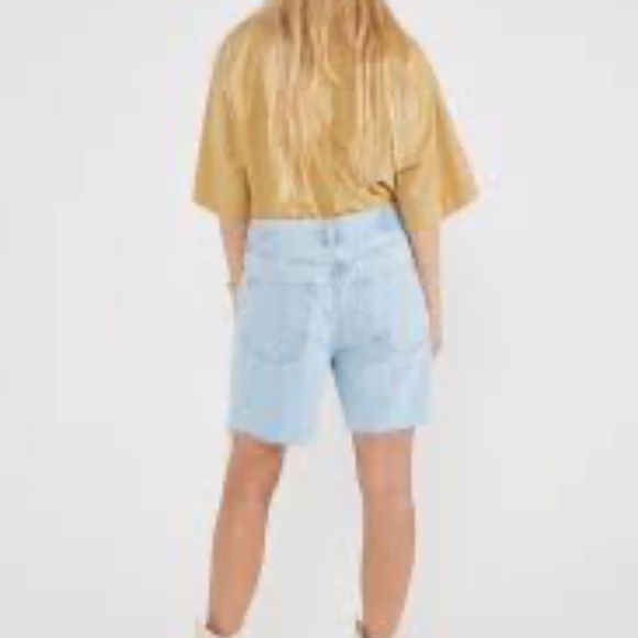 NWT Etica Size 26 -  Narin Long Shorts Blue Mist Light wash distressed. - Picture 9 of 10